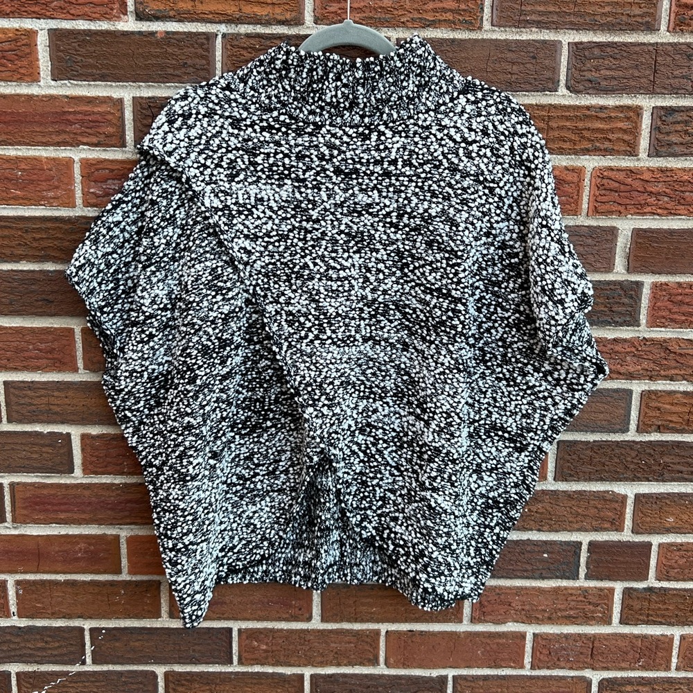 Elan Turtleneck Wrap Short-Sleeve Sweater